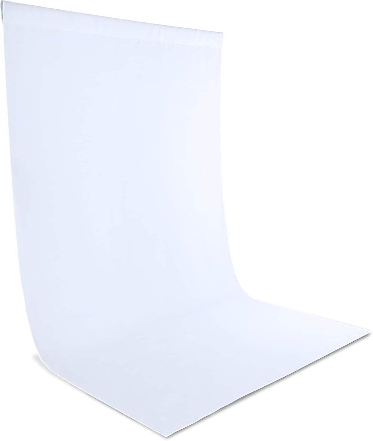 Zdada White Backdrop Screen Background, 5x7ft/1.5x2.1M White Collapsible Background Photography, Washable Polyester Photography Backdrops for Photo Studio,Live Streaming,Meeting,Gaming(Backdrop Only)