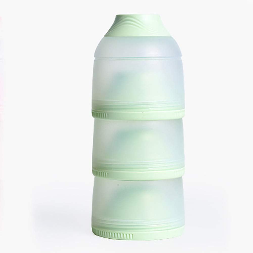 Queta Portable Baby Milk Powder Dispenser Pots, Babydose Formula Powder pots 3 Layers Cereal/Food/Fruit/Snack Container Breastfeeding
