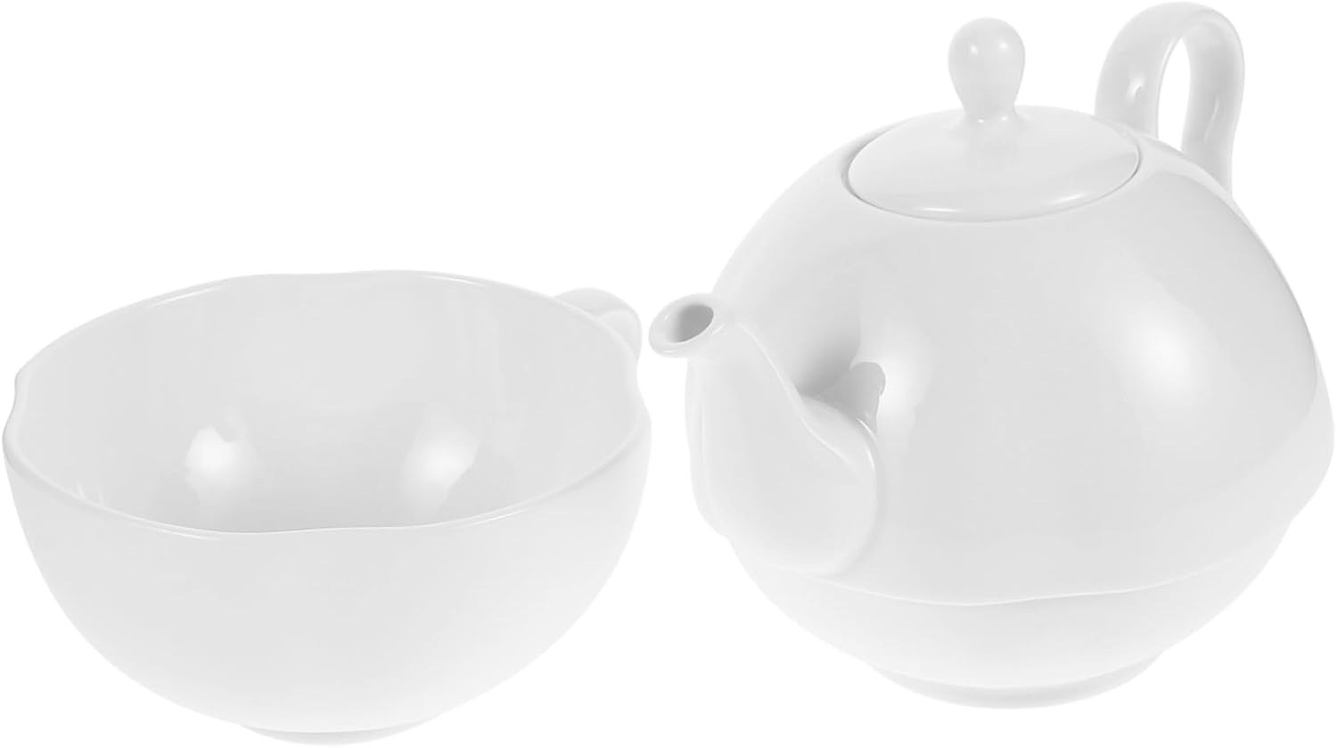 Mipcase 1 Set Vintage Bone China Teapot and Cup Set Porcelain Tea Kettle Teacups Timeless English Design for Home Use Tea Set