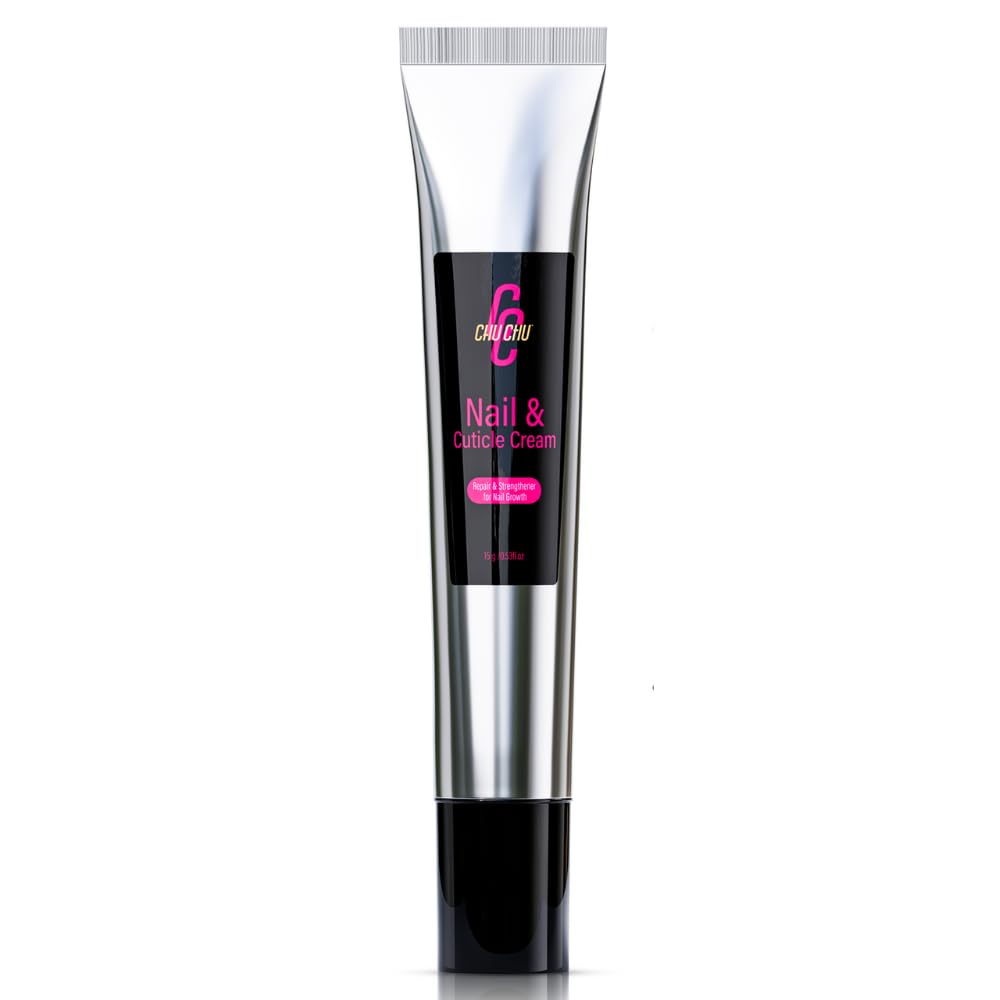 CHUCHU Cuticle Repair Cream for Nail Lovers: Natural Nail Strengthener with Botanicals - Fast Absorbing Treatment for Dry Cracked Cuticles Hangnails & Gel Manicure 15g