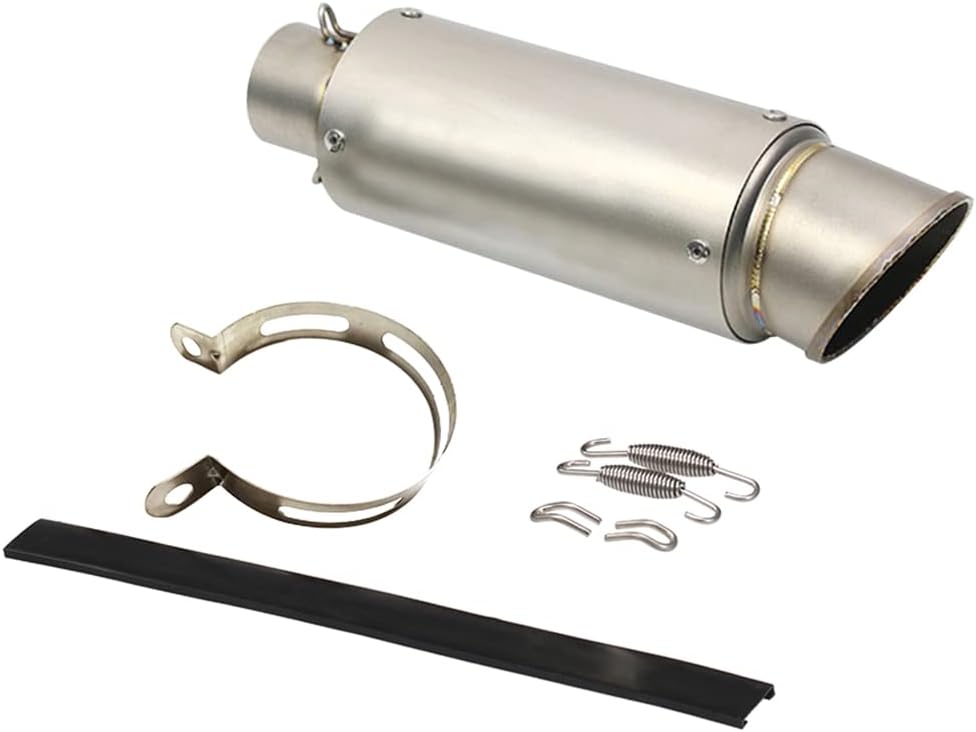 Sunydog 51mm Muffler Pipe,Exhaust Muffler Pipe,Universal Motorcycle Exhaust Escape Motorcycle Scooter Dirt Bike Muffler Pipe Stainless Steel