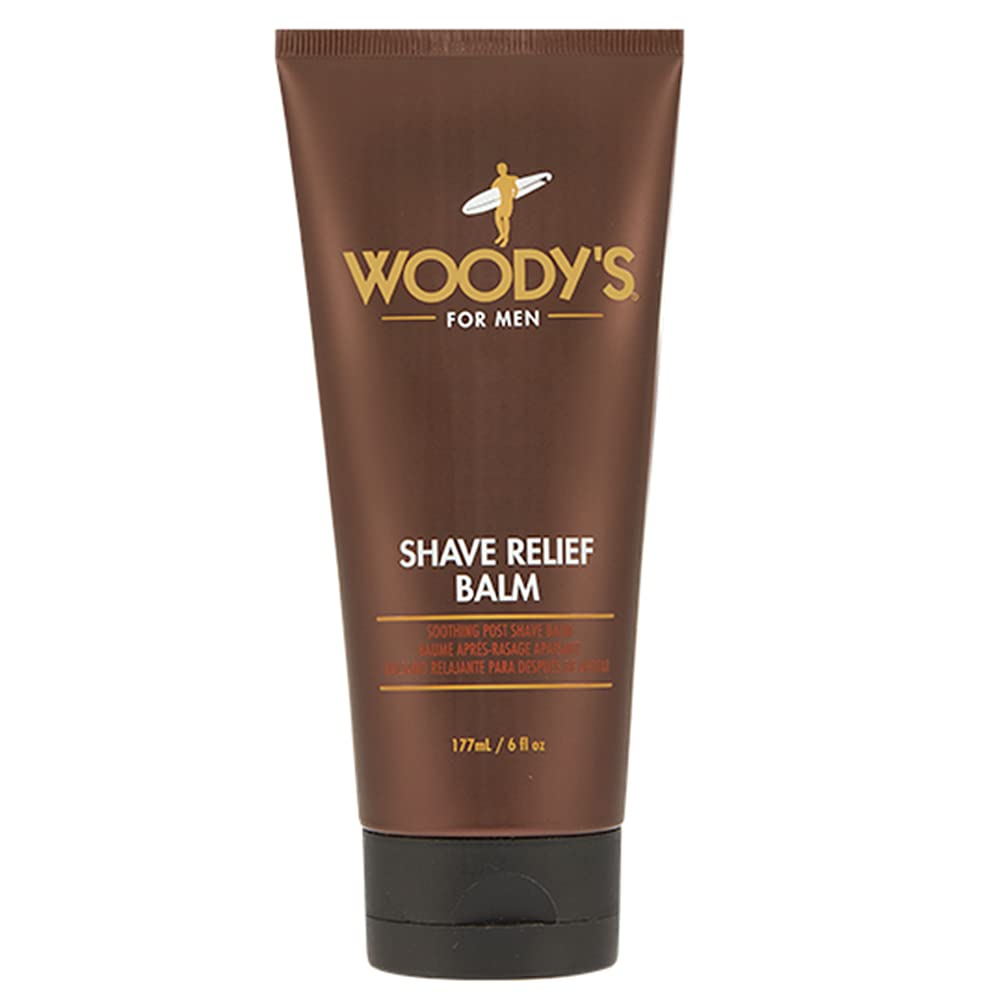 Woody's Shave Relief Balm - Post Shave Balm for Men, Soothing Aftershave Treatment, Calms & Heals Razor Burn, Hydrating Men's Aftershave Balm, 6 Oz