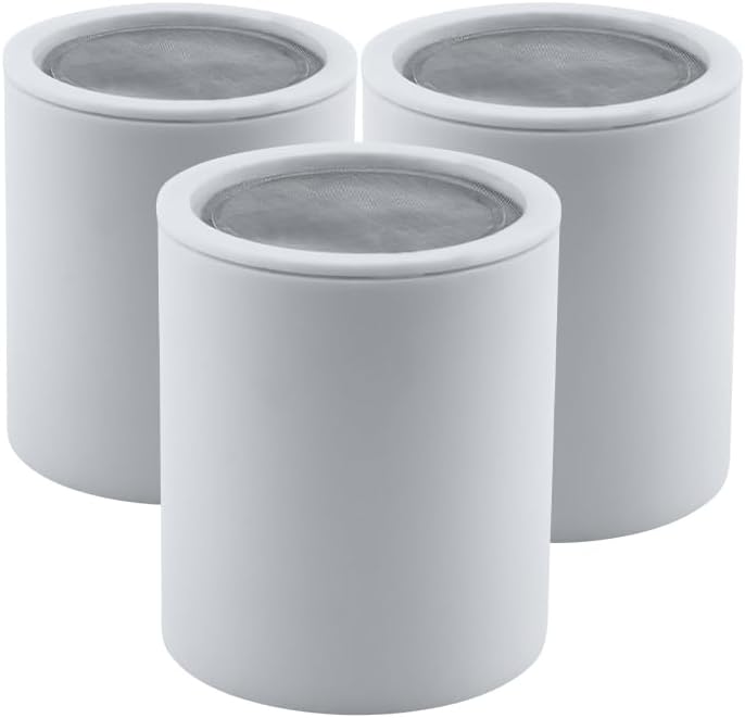 AquaBliss High Output Shower Filter Replacement Cartridge – Reduces Chemicals & Chlorine, Restores pH Balance, Glowing Skin, Strong Nails & Shimmering Hair – 3-Pack (SFC100)