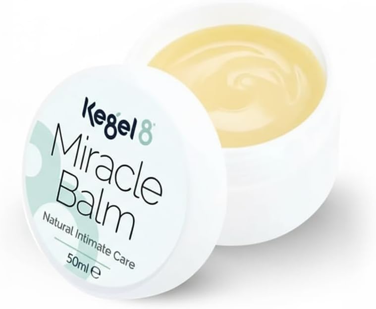 Kegel8 Miracle Balm Natural Intimate Care, Vaginal Moisturiser 50ml | Soothing Relief for Vagina Itching, Dryness & Irritation, 100% Natural Avocado Oil, Royal Jelly & Olive Oil
