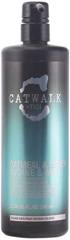 Catwalk by TIGI 750ml Oatmeal & Honey Shampoo - XXL Professional Moisturising Shampoo for Dry Damaged Hair, Gentle, Colour-Safe, Heat Protect, Hair Care for Men and Women, Restores Shine and Gloss