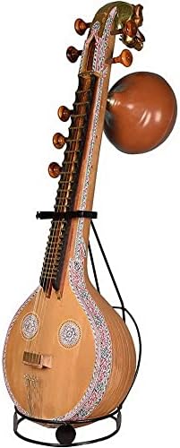 HEAVY METAL FOLDING FLOOR STAND FOR INDIAN SITAR, SARASWATI VEENA, TANPURA. SELF-STANDING SELF-SUPPORTING