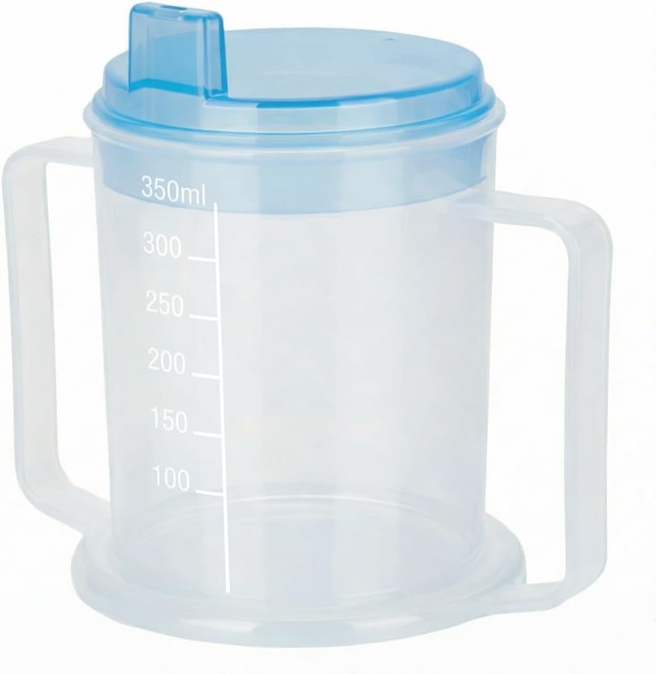 Life Healthcare Adult Drinking Cup with Lid & Spout for Elderly, 300ml | 300ml adult drinking cup with secure lid and anti-splash spout, designed for elderly users and everyday care use.