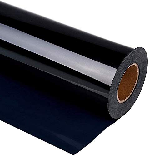 HIKENRI Heat Transfer Vinyl Bundle 12" x 10' Feet Rolls, HTV for Silhouette Cameo Easy to Cut & Weed, DIY Heat Press Design for T-Shirt, Clothes, Hats and Other Textiles Black
