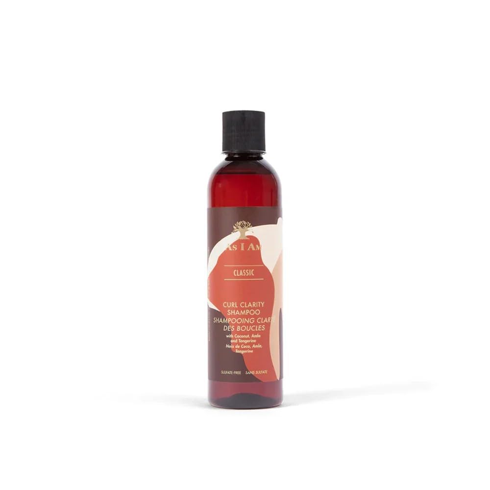 As I Am Curl Clarity Shampoo - 8 ounce - with Coconut, Amla & Tangerine - Gently Cleanses Curly Hair - Vegan & Cruelty Free - Sulphate Free - Parabens Free - Phthalate Free