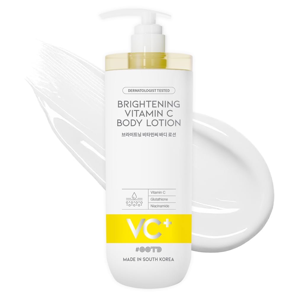 #OOTD Vitamin C Body Lotion Jumbo Size, 25.36 fl oz | Korean Skincare | Brightening Vitamin C body lotion with Collagen & Hyaluronic Acid; generous 750ml formula hydrates dry, sensitive skin