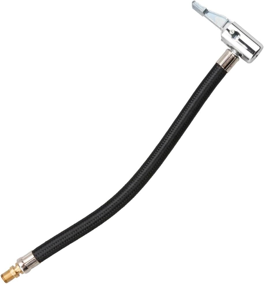 Tabanzhe Tire Inflator Extension Tube Tyre Pump Quick Inflation Chuck Adapter Hose Quick-inflation Clip Connector High-pressure Tube Car Motorcycle Maintenance Accessories (23CM)