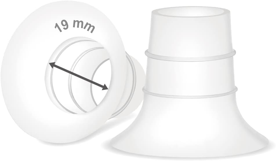 Maymom 19mm Flange Insert Compatible with Elvie Single/Double Electric, Elvie Stride Cup (24mm), Compatible with Medela PersonalFit Flex Shield, Non Original Elvie Replacement Parts