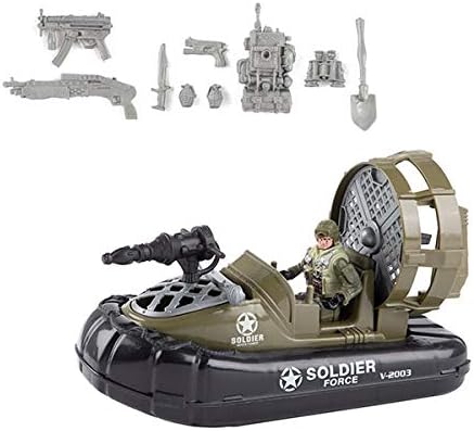 UMKYTOYS Army Hovercraft Boat With Soldier Army Soldier Speed boat Toys For Kids