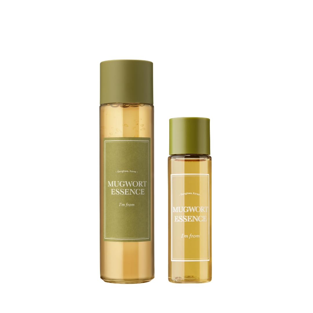 I'm from Mugwort Essence 5.4 fl oz + 1.01 fl oz, Travel-Friendly, Korean artemisia, help calm redness, irriration for oily skin, redness relief
