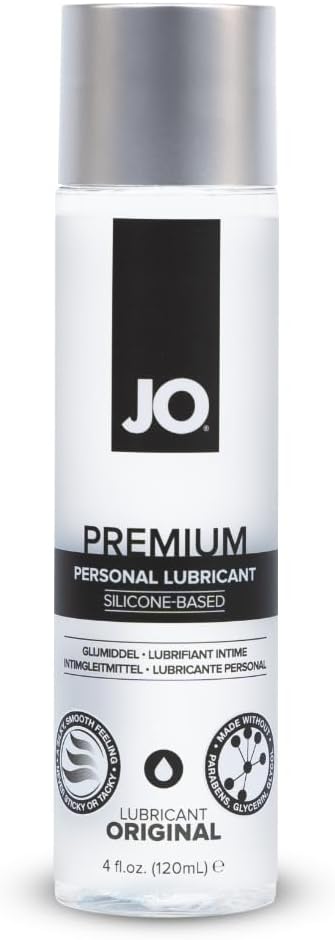 JO Premium Silicone Lube – Long-Lasting Silicone-Based Personal Lubricant for Sex, Intimacy & Anal Play – 4 fl oz