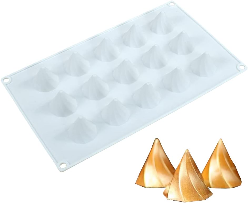 mostsom Silicone Molds Chocolate Molds Candy Cookie Chocolate Molds, Perfect Molds for Chocolate Covered Oreos, Cupcake, Candy, Pudding, Mini Soap Making (Peaks C)