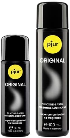 Pjur Original Super Concentrated Silicone Personal Lubricant 3.4 fl oz & Pjur Original Silicone Personal Lubricant 1.02 fl oz - Couples Bundle