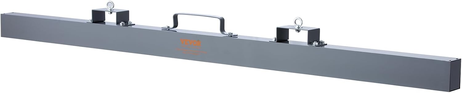 VEVOR Hanging Magnetic Sweeper Pickup Tool, 120lbs Nail Hang-Type Magnetic Forklift Sweeper, Industrial Grade Magnets Steel Material Hunting Accessories for Picking Up Nails Bolts Iron Chips Metals