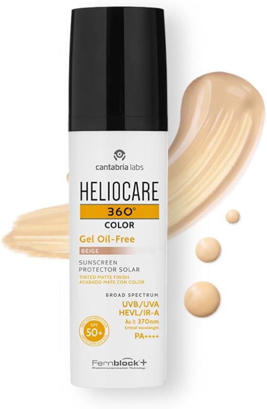 Heliocare 360 Colour Gel Oil-Free Beige Sunscreen, SPF50+, PA++++, 50ml
