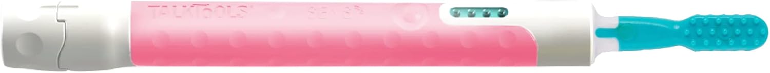 TalkTools Sensi Kit | Oral Sensory Kit for Speech and Feeding Therapy | Improves Jaw Strength, Coordination, and Mobility (Pink)
