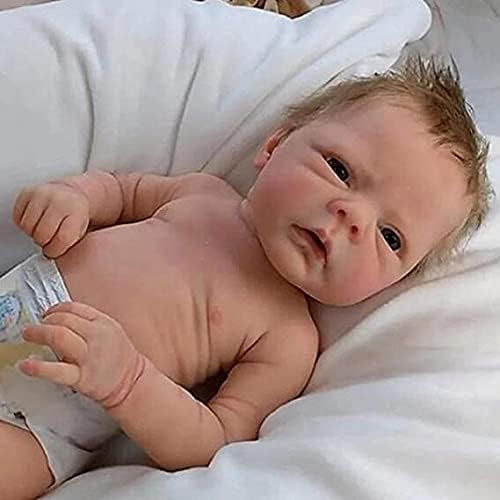 EURORA Reborn Baby Dolls, 18 Inch Silicone , Sweet Girl Reborn Vinyl Body Baby Dolls with Clothes and Bottles Gift for Kids Age 3+ (A)