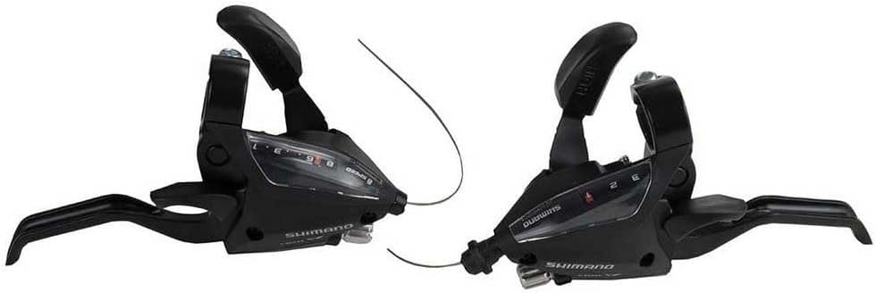 Shimano Altus ST-EF500 EZ fire plus STI set, 2-finger lever, 3 x 8-speed, black