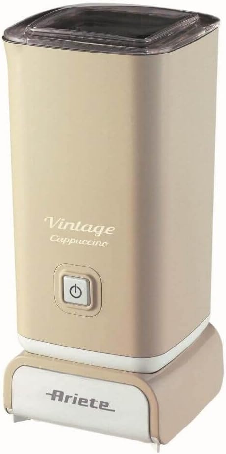 Ariete 2878/03 Milk Frother Vintage Style, Easy Pour Spout, Easy Clean, Non-Stick Interior, Cream