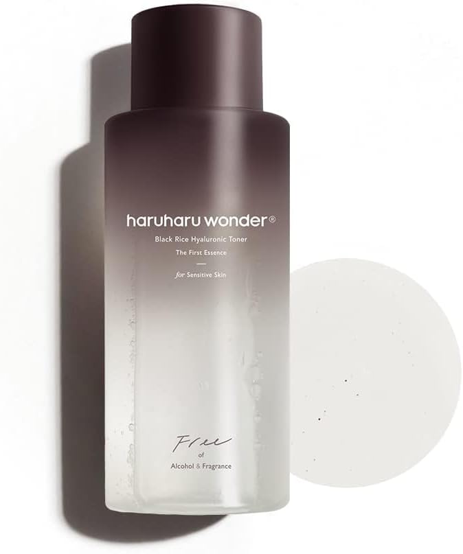 Haruharu Wonder Black Rice Hyaluronic Toner for Sensitive Skin, 10.1 fl oz / 300ml | Alcohol Free, Fragrance Free | Vegan, Cruelty Free, EWG-Green…