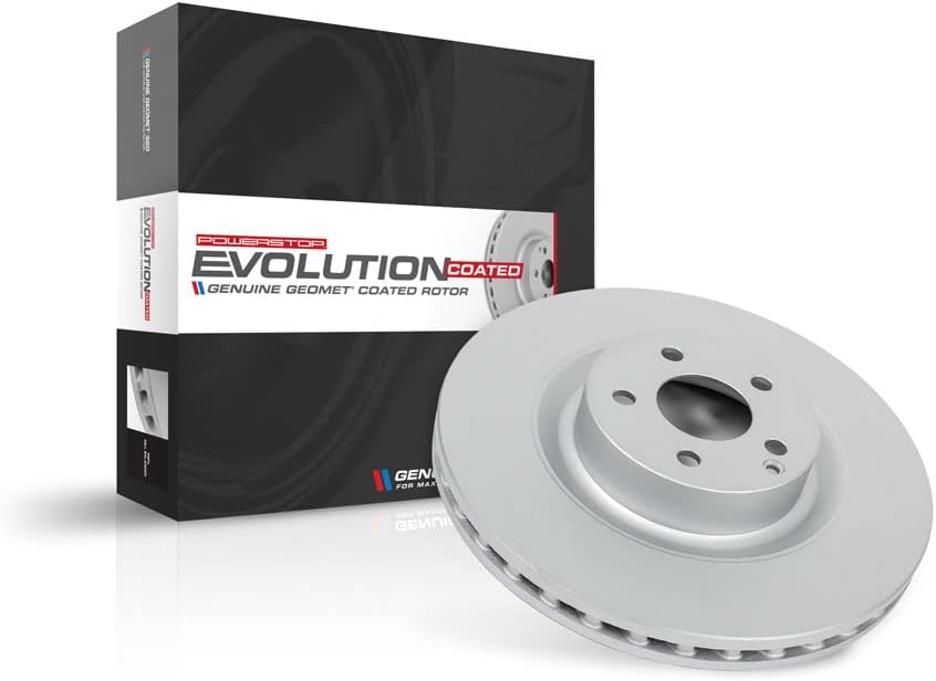 Power Stop JBR1745EVC Front Evolution Genuine Geomet Coated Brake Rotor For Mazda 6 2021, Mazda CX-5 2016-2021, Mazda CX-5 2023-2024 [Model Specific]