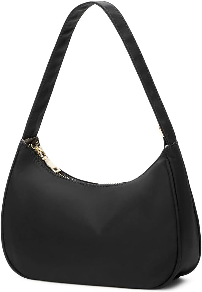 Shoulder Bags for Women, Cute Hobo Tote Handbag Mini Clutch Purse with Zipper Closure