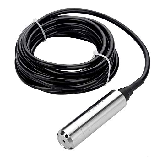 Liquid Level Sensor,DC24V 4 20mA Throw in Type Water Level Sensors, Anti Bending 0 5m Range Depth Input Liquid Level Transmitter,6m/19.7ft Input Liquid Level Transmitter