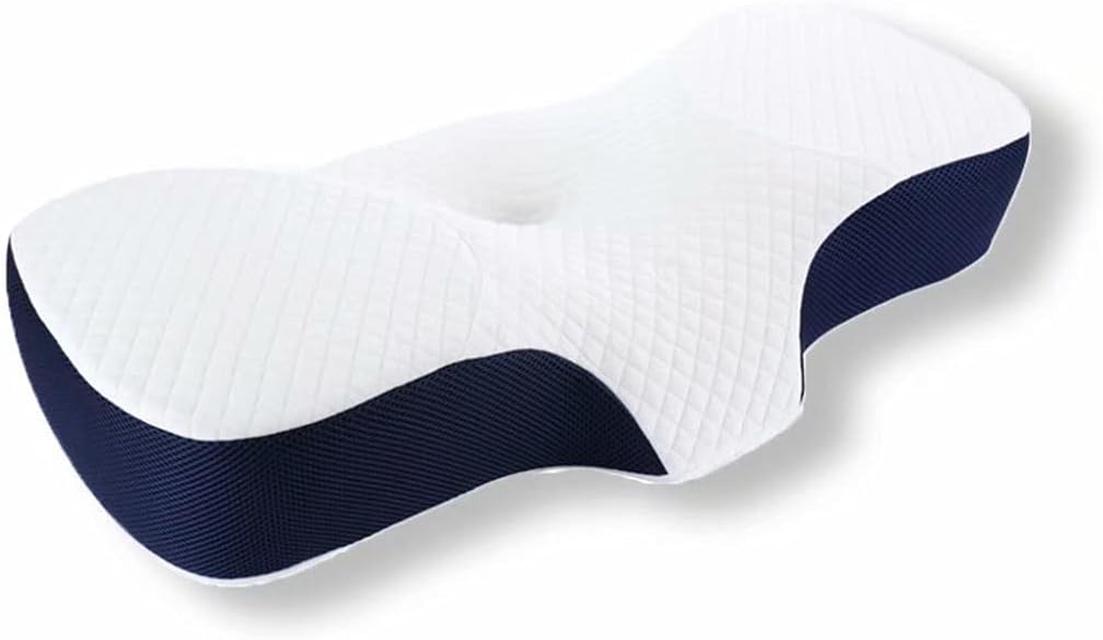 HGTRH Cervical Pillow Contour Pillow, Cervical Support Pillow for Side Sleepers Comfortable Softness No Smell with Detachable Pillowcase Zipper for Neck and Shoulder Pain Relief
