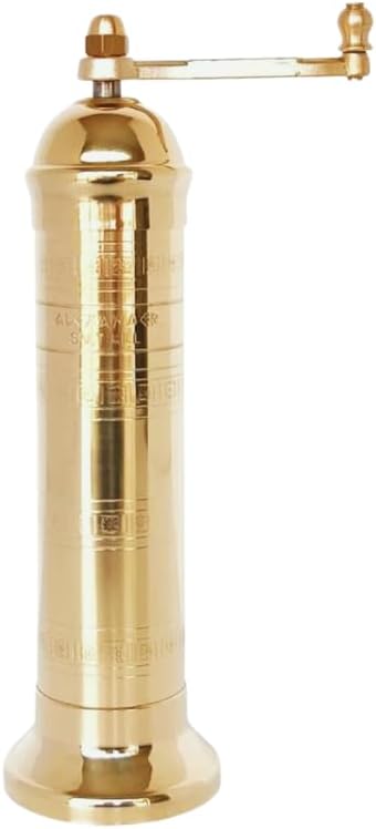 Alexander Home Original Greek Salt Mill, 8-Inch Brass – European Manual Salt Grinder Refillable