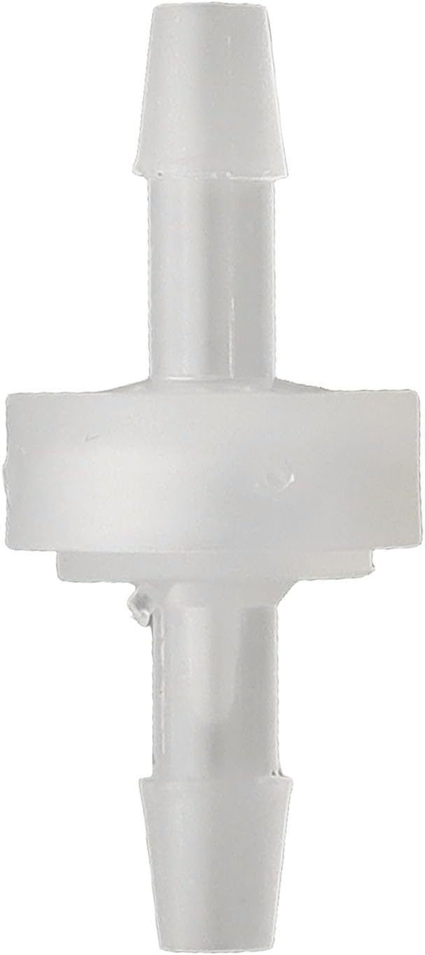 Zeroupshop 3Mm To 12Mm Plastic White Non Return Valve, Grade Non Return Valve Transparent, For Water Petrol Diesel Oils And Other Fluids(4mm)