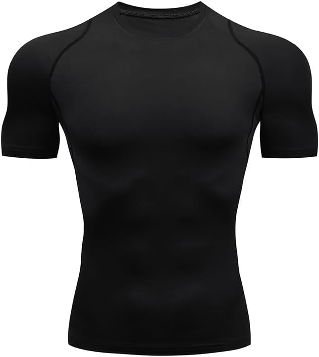 Men's Compression Shirt Short Sleeve Sports T-Shirt Training Shirt Elastic Quick-Drying Running Shirt