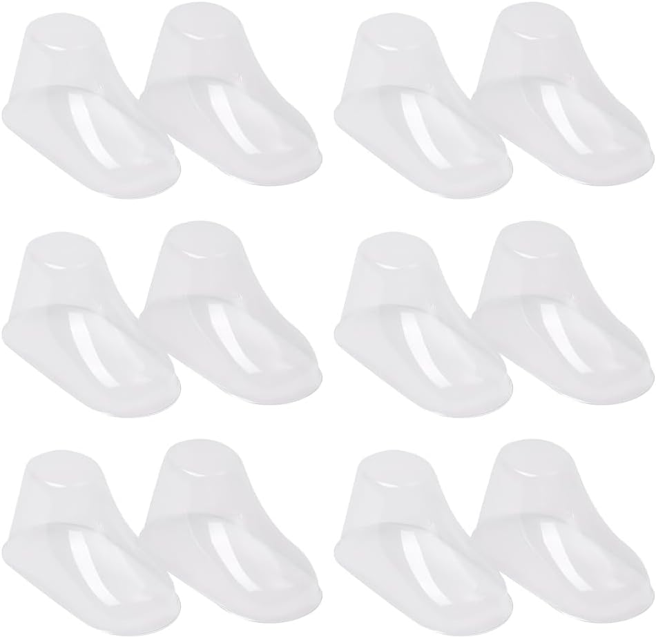 50 Pcs Plastic Baby Feet Display Small Clear Baby Booties Kids Shoe Trees Baby Feet Showcase Kids Booties Forms for Store Home Use