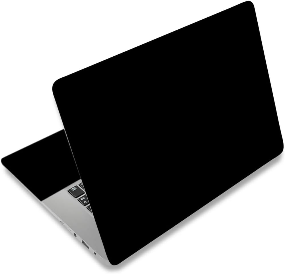 12.1-15.6 Inch Laptop Skin Decal, Black, PVC, Universal, Waterproof, Scratch Resistant, Reusable