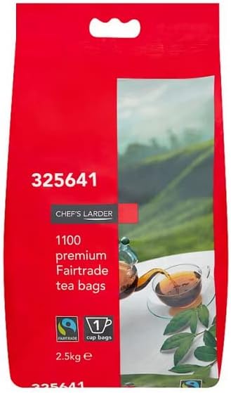( 1100s Pack ) Chef's Larder 1100 Fairtrade Premium Tea Bags 2.5kg