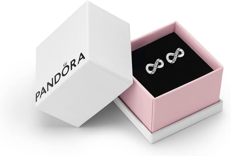 Pandora Sterling Silver Sparkling Infinity Stud Earrings