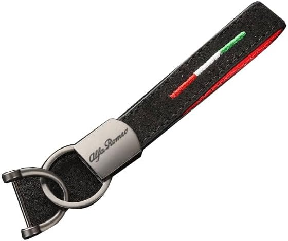 FIXCOR Car Key Rings for Alfa Romeo 156 159 Mito Giulia, Car keychain Replacement Wear-resistant waterproof Key Chain Key ring Men and Women Car Accessories,A A1