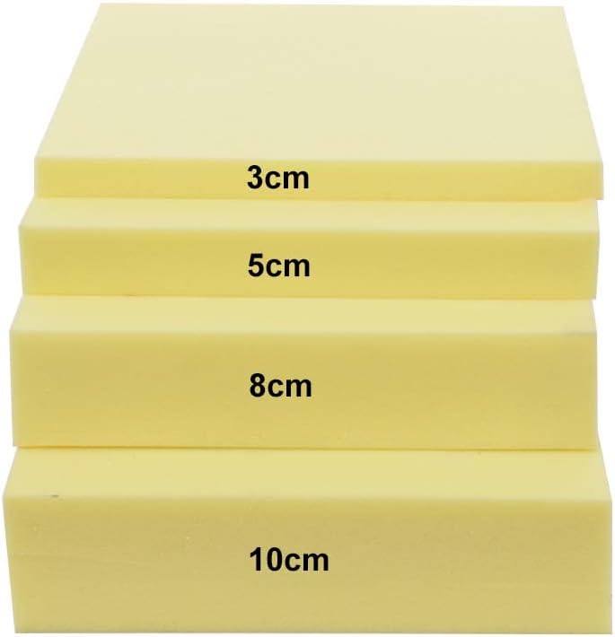 YURO Replacement Foam Expanded Bench Foam Cushion,Extra Long 60/150/180/200cm Foam Padding,Upholstery Foam Sheet High Density Foam Floor Mattress Seat Pad, 100x40cm