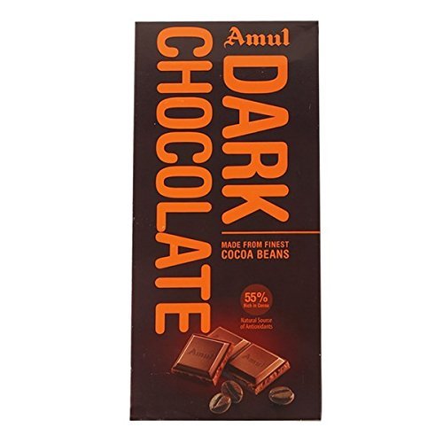 Amul 55% Cocoa Dark Chocolate Bar, 150g (Pack Of 4)
