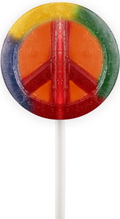 Giant Gummy Peace Sign on a stick, 3 Ounce