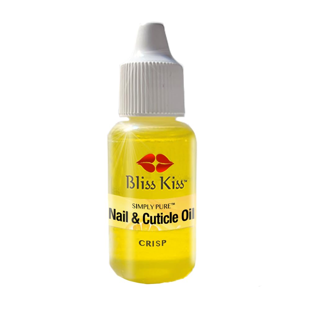 Bliss Kiss | Crisp Fragrance | Nail Oil Cuticle Dropper w/Vitamin E & Jojoba⏤Nail Strengthener Nail Growth Serum for Brittle Peeling Breaking Thin Nails | 0.5oz |