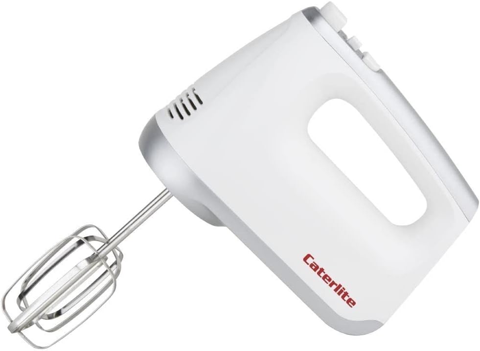 Caterlite 400W Electric Hand Mixer, White, 6 Speed, Hand Mixer for Baking, Electric Whisk | BW002