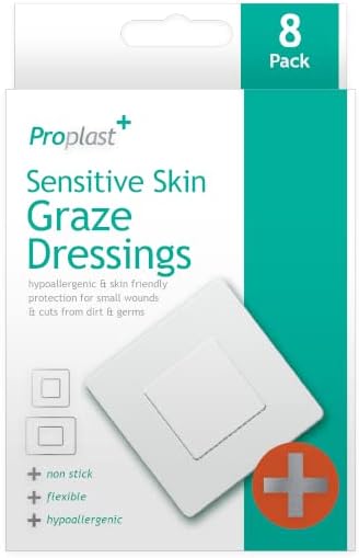 PROPLAST Dressing Pads Non Stick for Sensitive Skin in 2 Sizes.Protection for Small Wound & cuts from Dirt and Germs.First AID Hypoallergenic