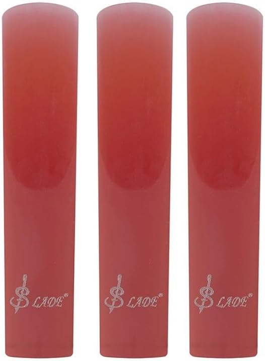 3Pcs Saxophone Reeds, Resin Plastic, Great for Clarinet and Soprano/Alto/Tenor Saxophone(Tenor Red)