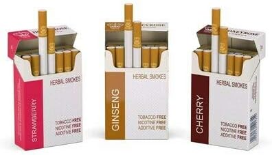 "STRAWBERRY, GINSENG, CHERRY" Herbal Cigarettes (3 Pack), 100% Tobacco & Nicotine FREE, 100% Natural, Herbal Smokes, Quit Smoking, Made In England