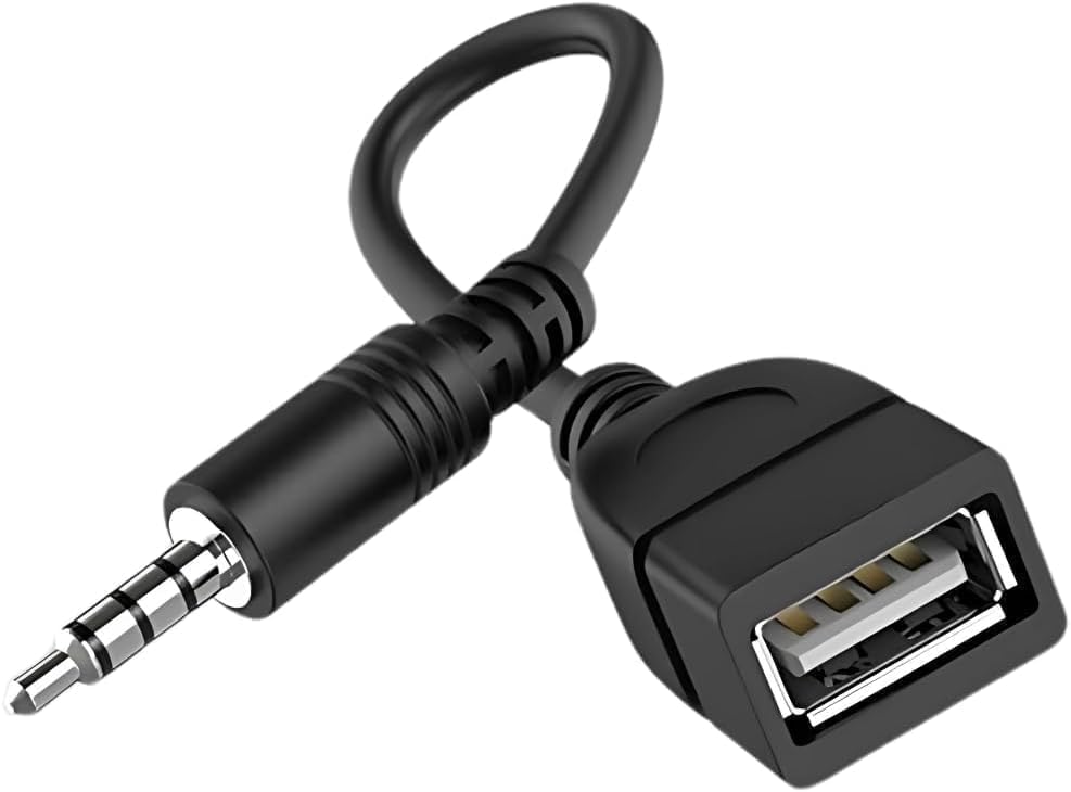 USB to 3.5mm Jack Adapter,3.5MM Male Plug jack to usb Female Aux CABLE Converter Flex Cable.uSB to Jack Adapter,Usb to 3.5mm Audio Aux JACK Cable Adapter Car Stereo Cable, for Mp3 Players