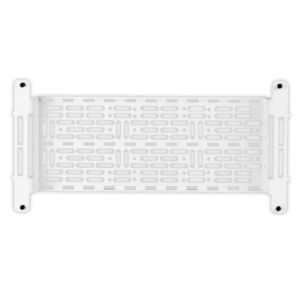 Legrand On‑Q AC1050 5‑Inch Mounting Plate with 1.5" Elevation — Universal Media Enclosure Accessory for Structured Wiring, Low Voltage Panels, Patch/Network Devices, White